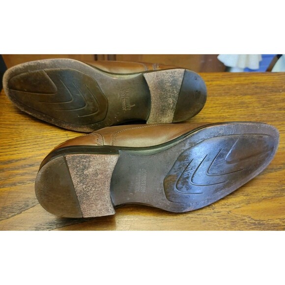 Men's Johnson & Murphy Cap Toe Size 8 1/2D Tan Lace-UPS Top Stitch Details VGC - Picture 9 of 11